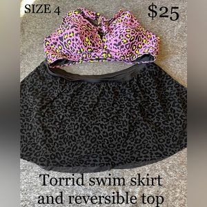 Torrid Cheetah Print 2 piece Swim Suit